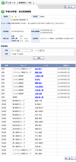 結果確認（一覧）